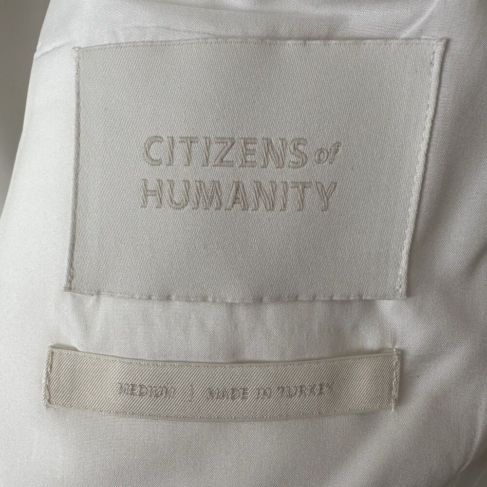 Citizens of Humanity Pia Cropped Jacket Sz Medium White Tweed Boxy Office - Picture 12 of 16